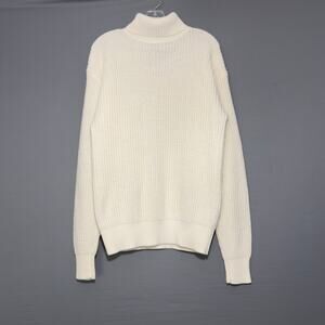 ARTICHOKE Vintage Cream Knit Turtleneck Sweater Size L Large